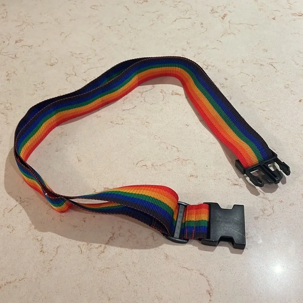 Pride multicolored buckle belt strap